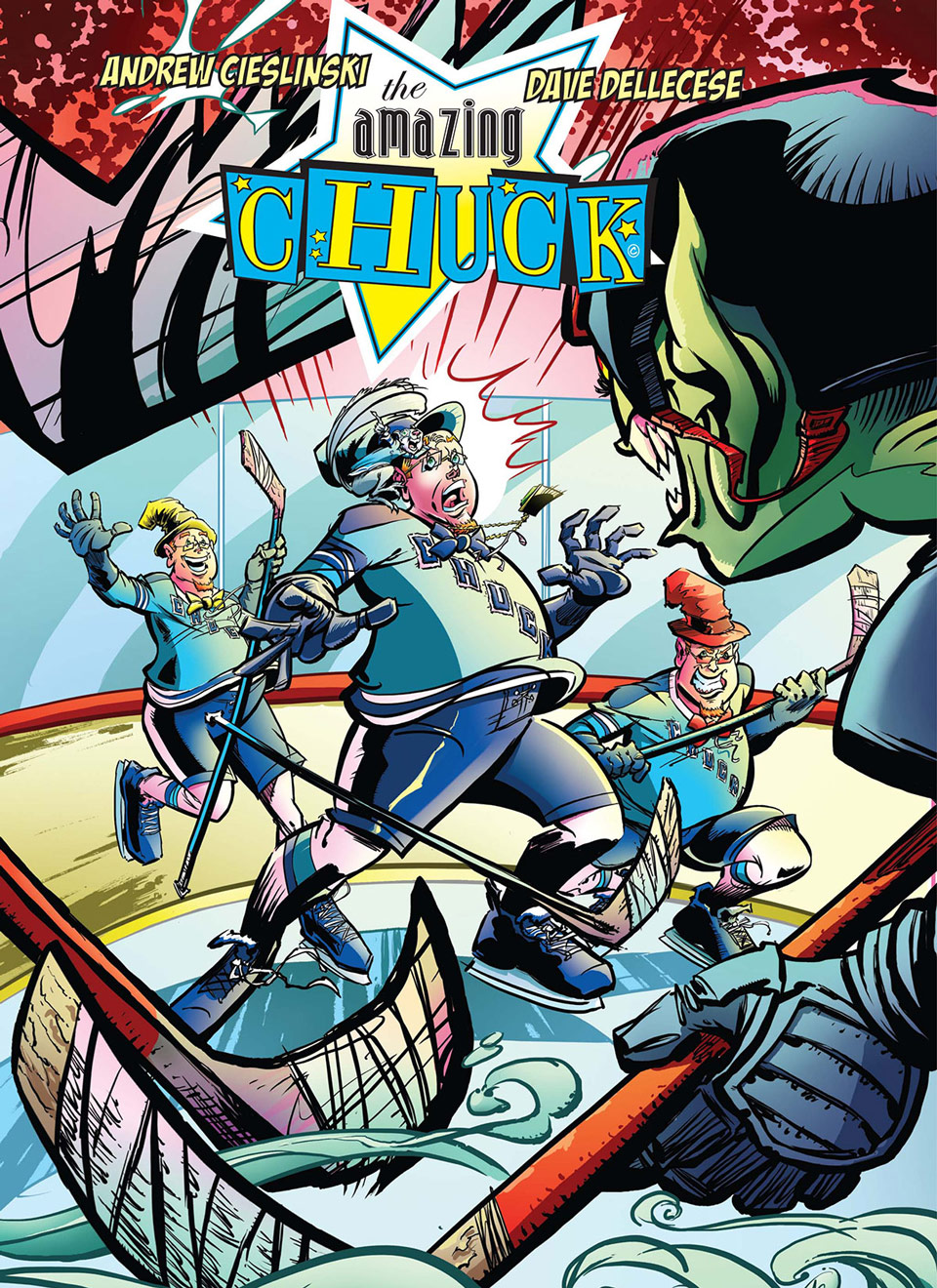 The Amazing Chuck comic cover featuring Chuck and his teammates